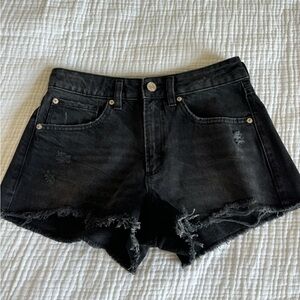 Garage Denim Festival Short, Black, Size 01/25